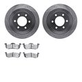 Dynamic Friction Co 7302-54192, Rotors-Drilled and Slotted-Silver with 3000 Series Ceramic Brake Pads, Zinc Coated 7302-54192